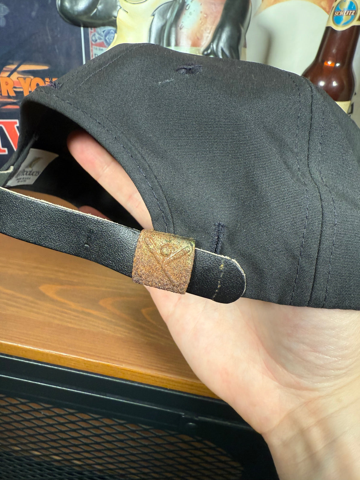 Vintage Hamms Patch Leather Strap Hat