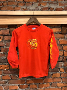 Vintage Youth Utility Dragon Flame Longsleeve (Youth Medium)