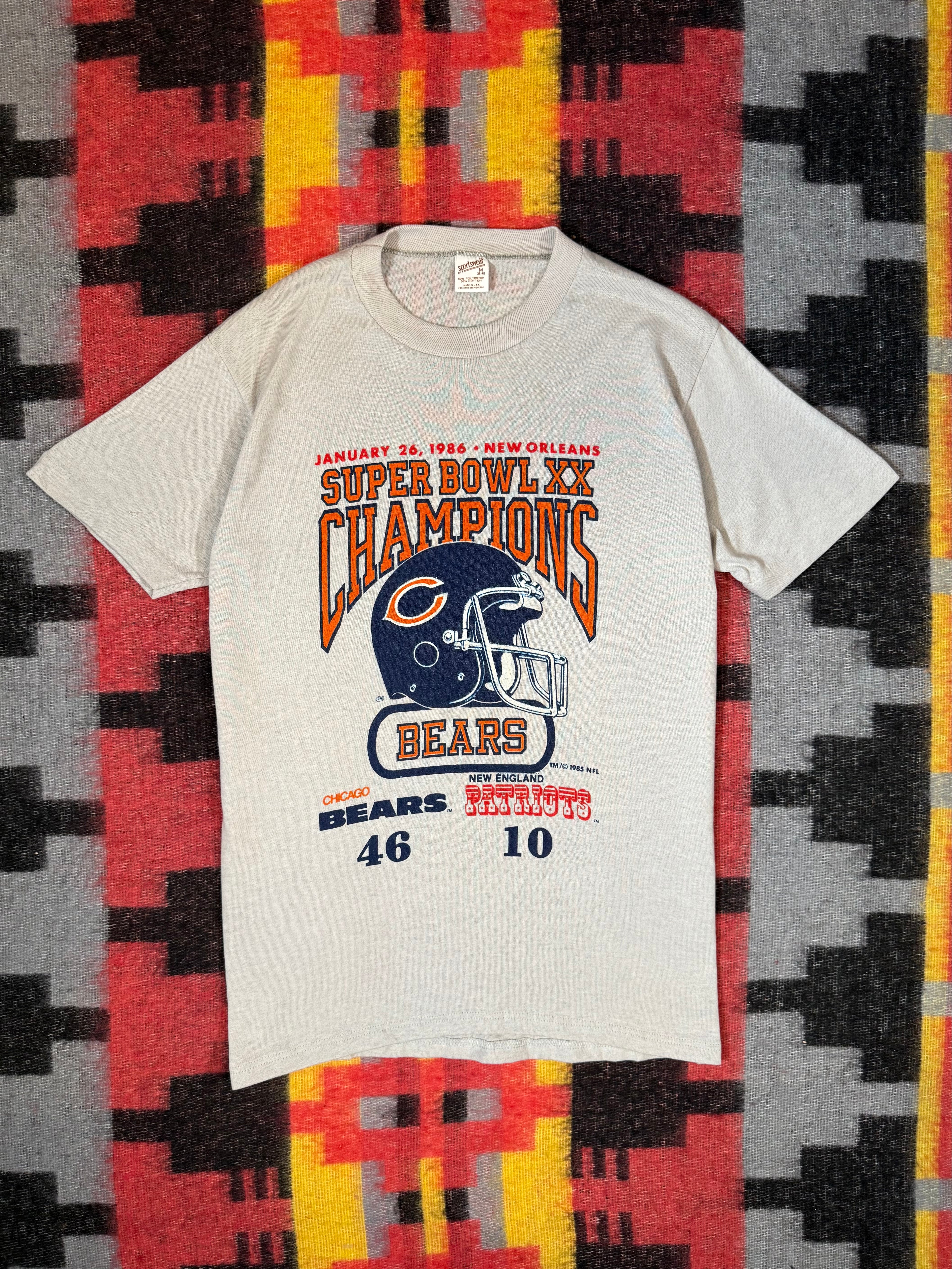 Vintage 1985 Chicago Bears Super Bowl Tee (S)