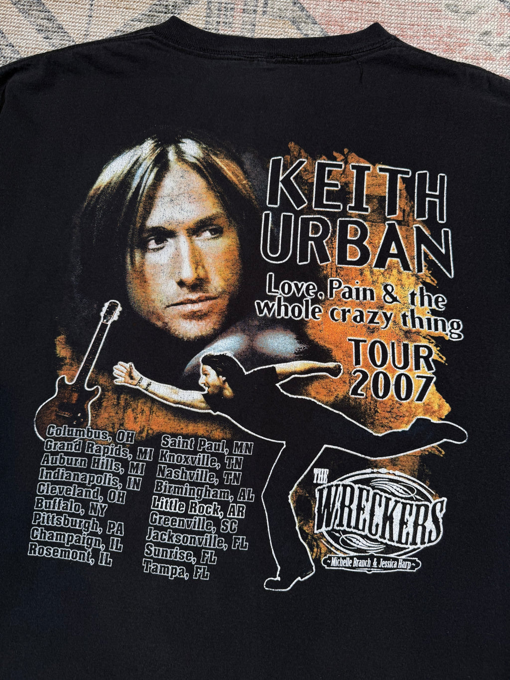 2007 Keith Urban Double Sided Concert Tee (XL)