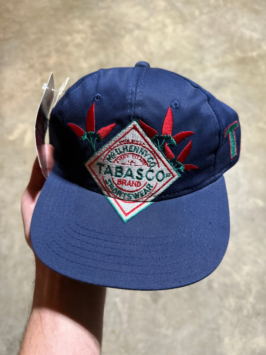 Vintage Tabasco Hot Stuff Leather Strap Hat