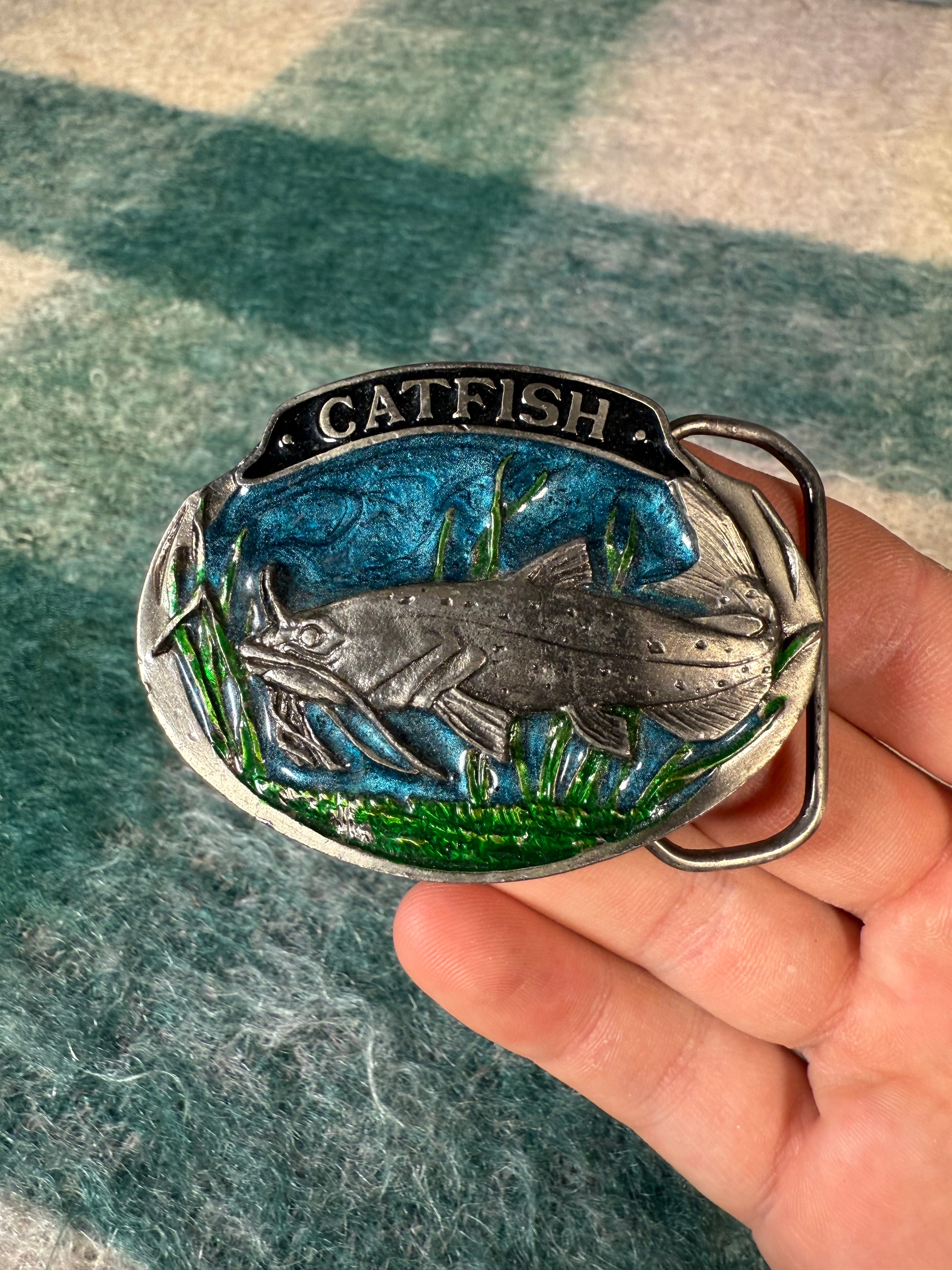 Vintage Multicolor Catfish Belt Buckle