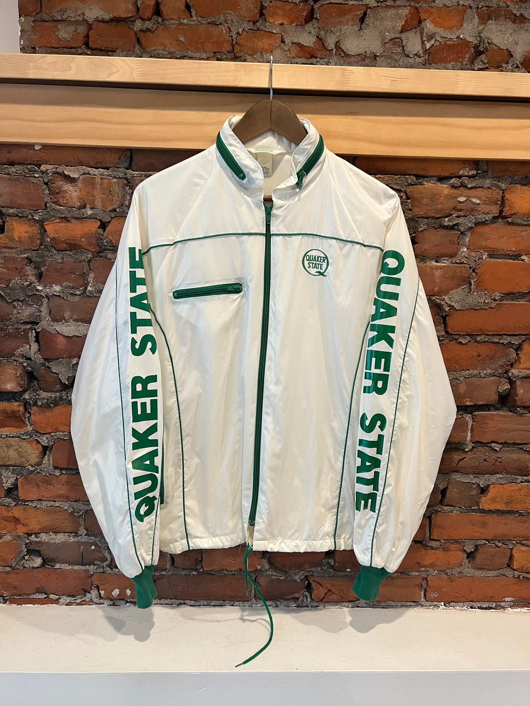 Vintage Quaker State Racing White Windbreaker(L)