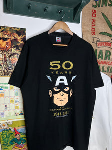 Vintage Captain America 50 Years Tee (XL)