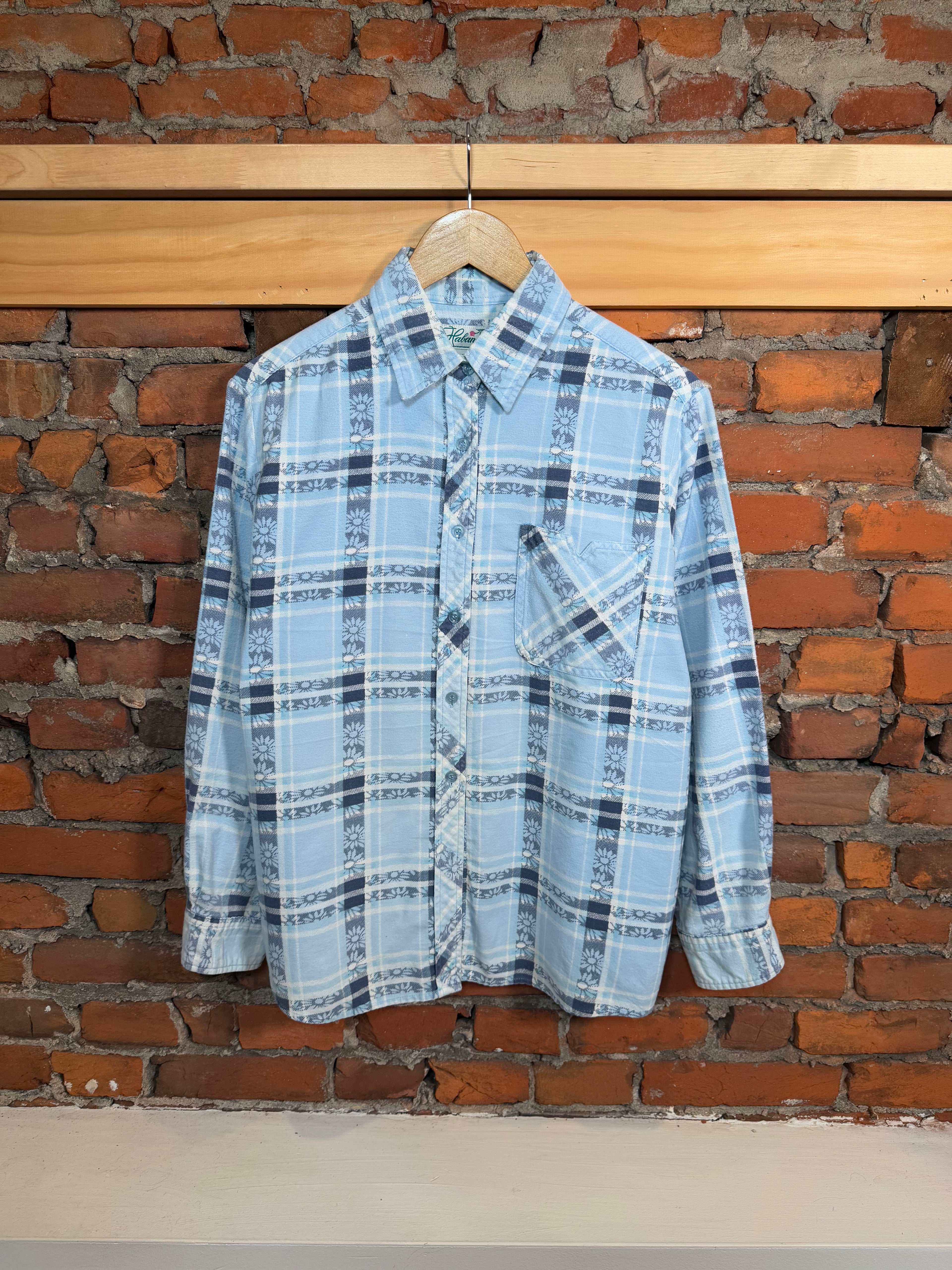 Vintage Haland Women’s Blue Flannel Shirt (WL)