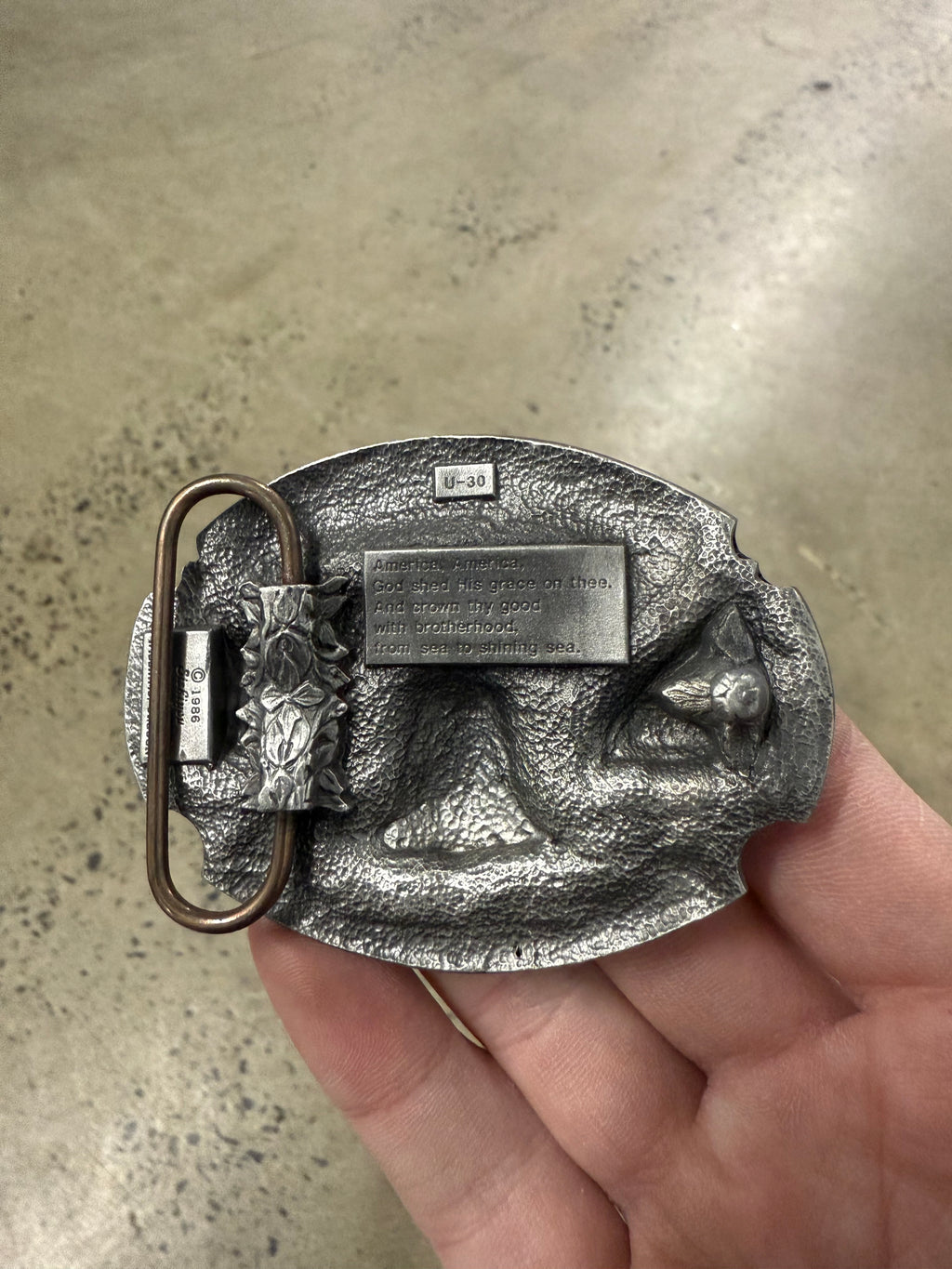 Vintage Liberty Bell Let Freedom Ring Belt Buckle