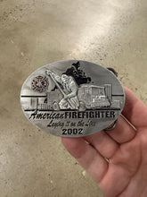 Load image into Gallery viewer, Vintage 2002 American Firefighter Belt Buckle
