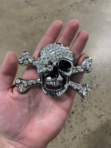 Vintage Diamond Skull Belt Buckle