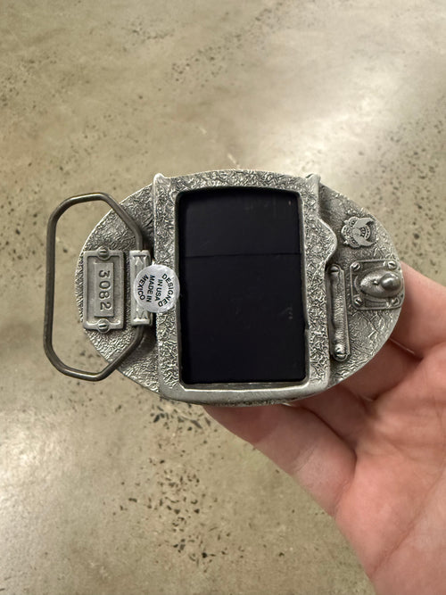 2000s Belt Buckle With Lighter Holder