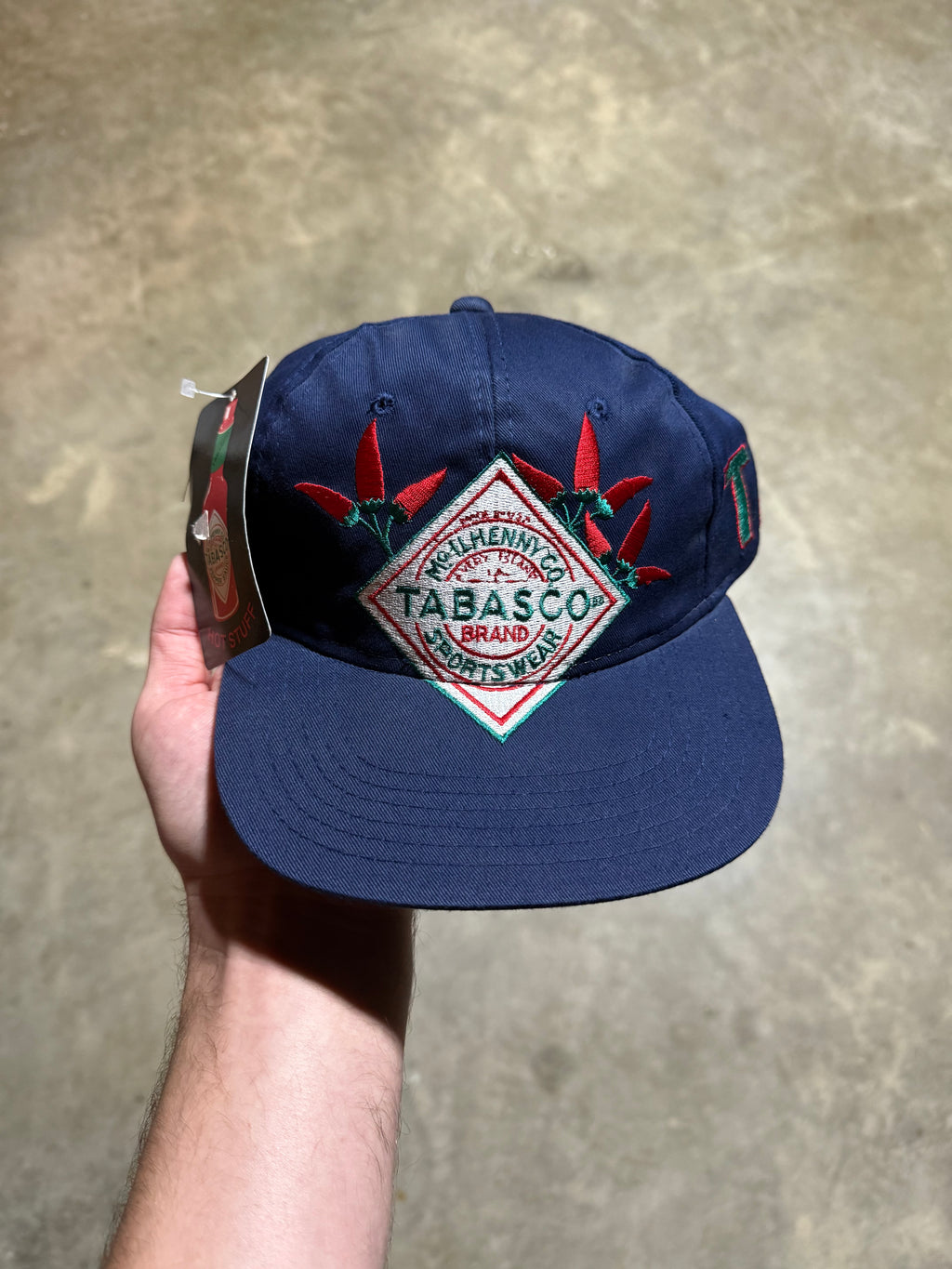 Vintage Tabasco Hot Stuff Leather Strap Hat