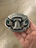 Vintage Liberty Bell Let Freedom Ring Belt Buckle