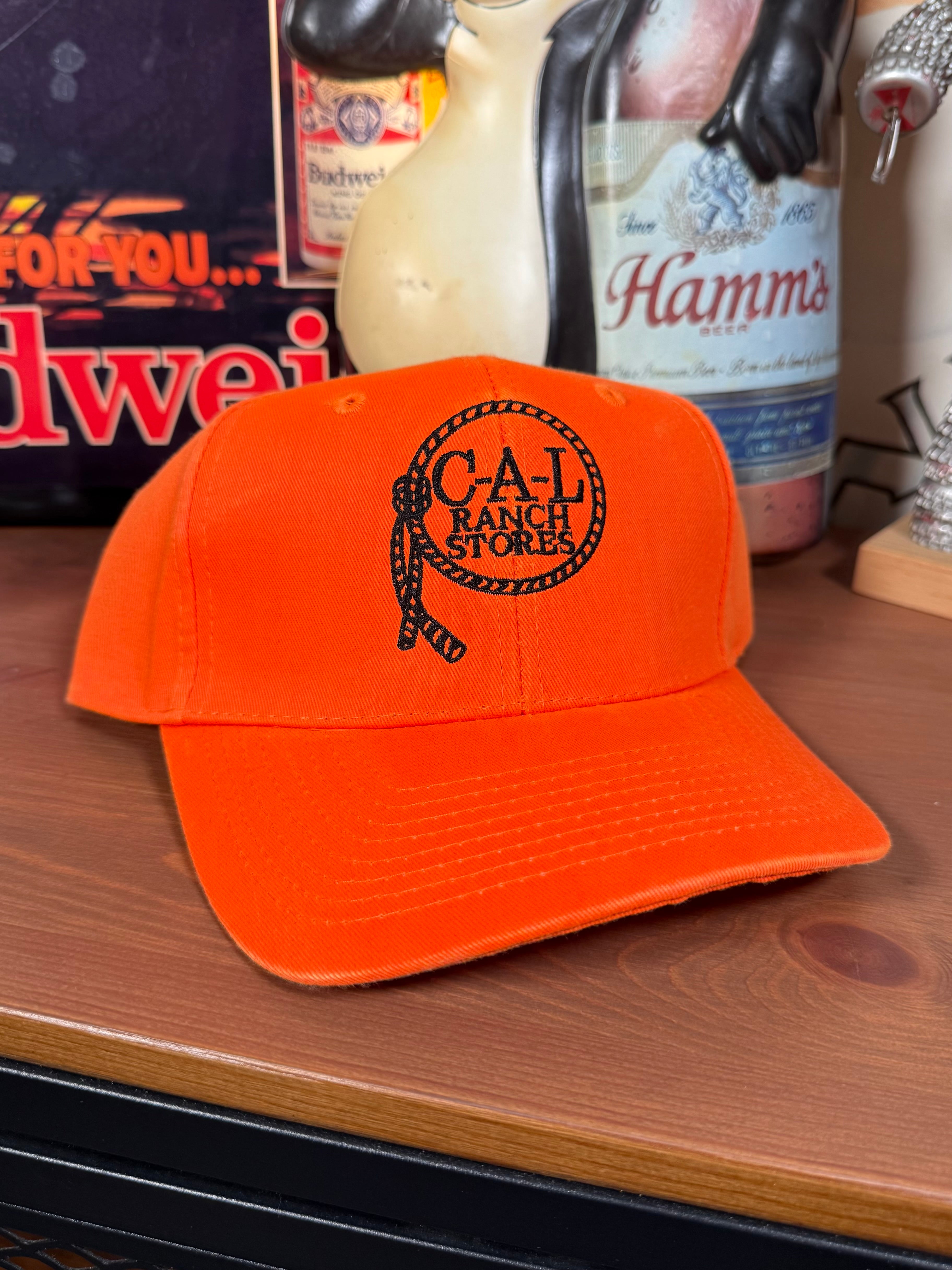 Vintage CAL Ranch Stores Orange Snapback Hat