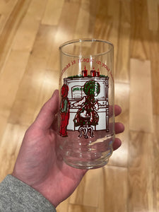 Lot of 2 Vintage Christmas Coca-Cola Glasses