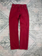Load image into Gallery viewer, Vintage 90s Levi’s 501 Red Jeans (28x34)

