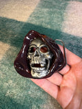 Vintage Grim Reaper Brown Hood Belt Buckle