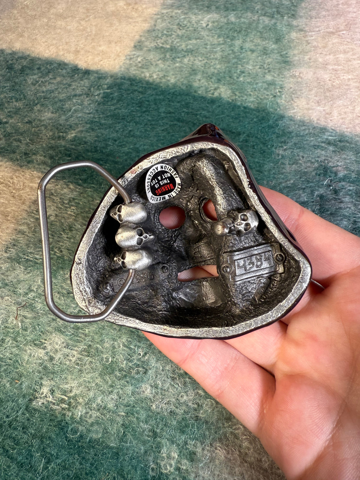 Vintage Grim Reaper Head Belt Buckle