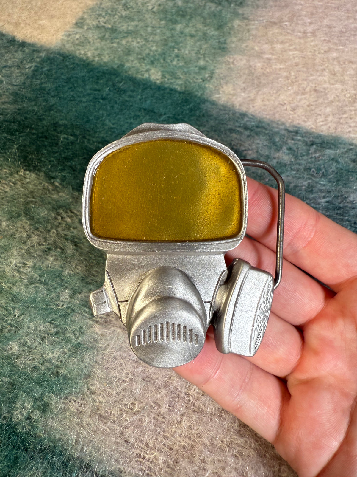 Vintage Gas Mask Belt Buckle