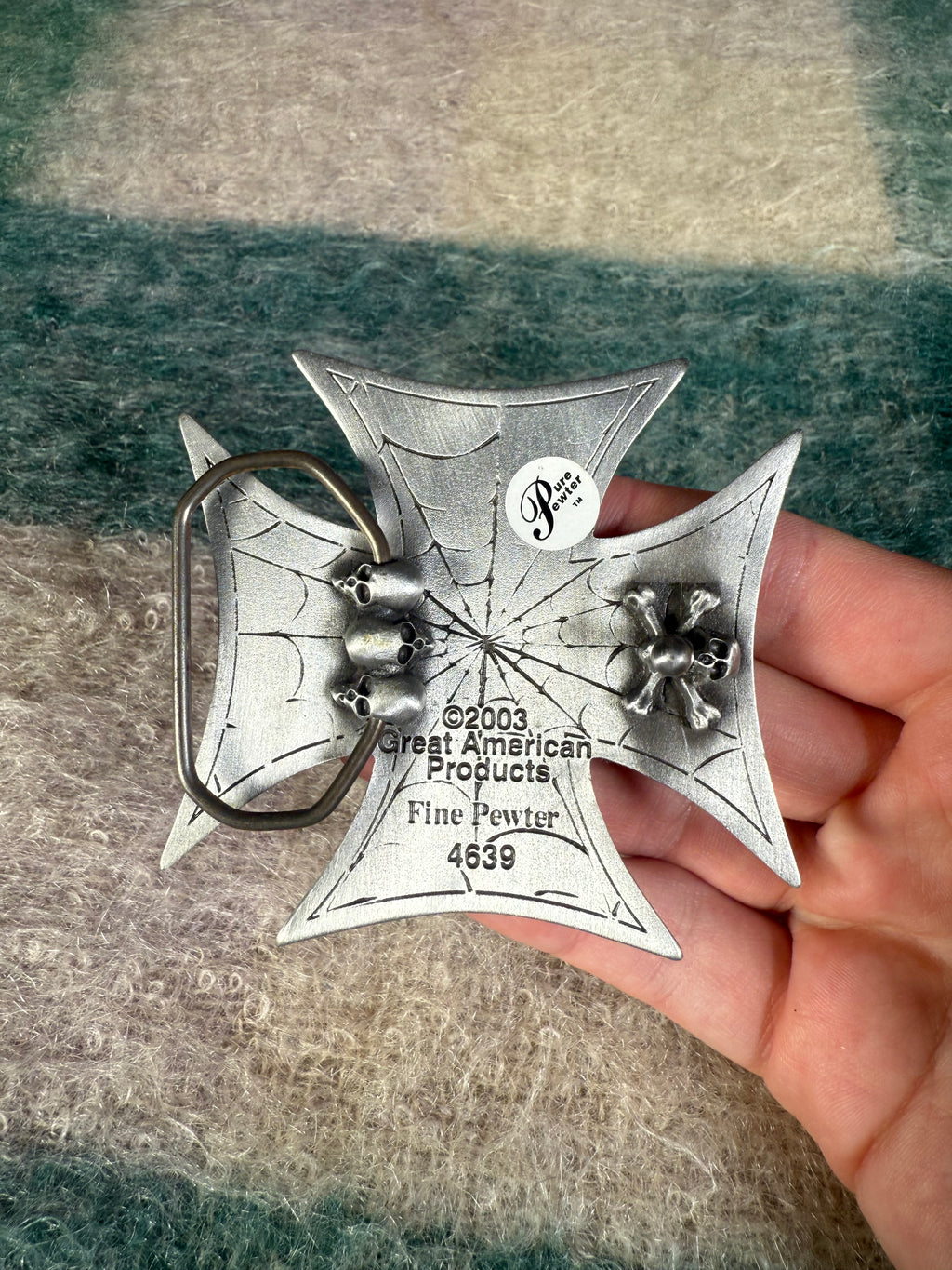 Vintage 2003 Spider Web Choppers Belt Buckle