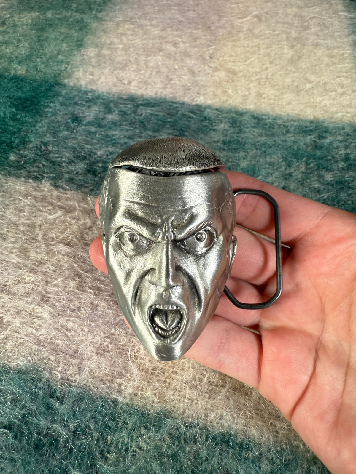 Vintage Zombie Brain Moving Belt Buckle
