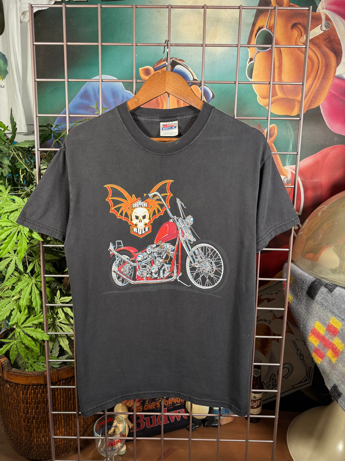 Vintage Custom Chrome Choppers Bat Wing T-Shirt (M)