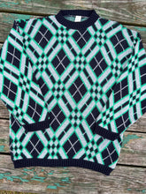 Load image into Gallery viewer, Vintage Green/Black Pattern Sweater (WM)

